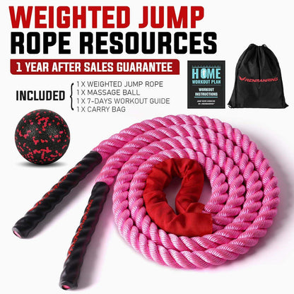 Weighted Jump Rope, 9.8ft Heavy Exercise Jumping Rope for Adults - imprüv  