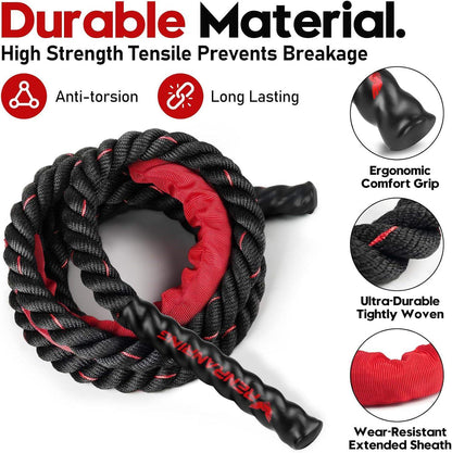Weighted Jump Rope, 9.8ft Heavy Exercise Jumping Rope for Adults - imprüv  