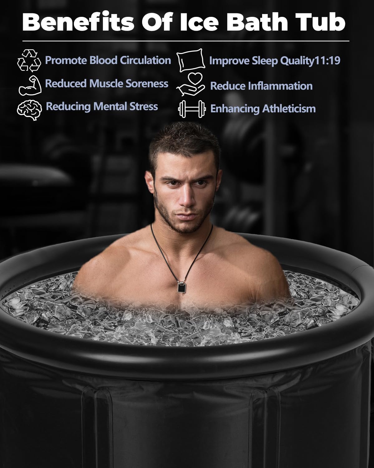 X-Large Round Ice Plunge Bath Tub for Athletes and Post-Workout Recovery - imprüv  