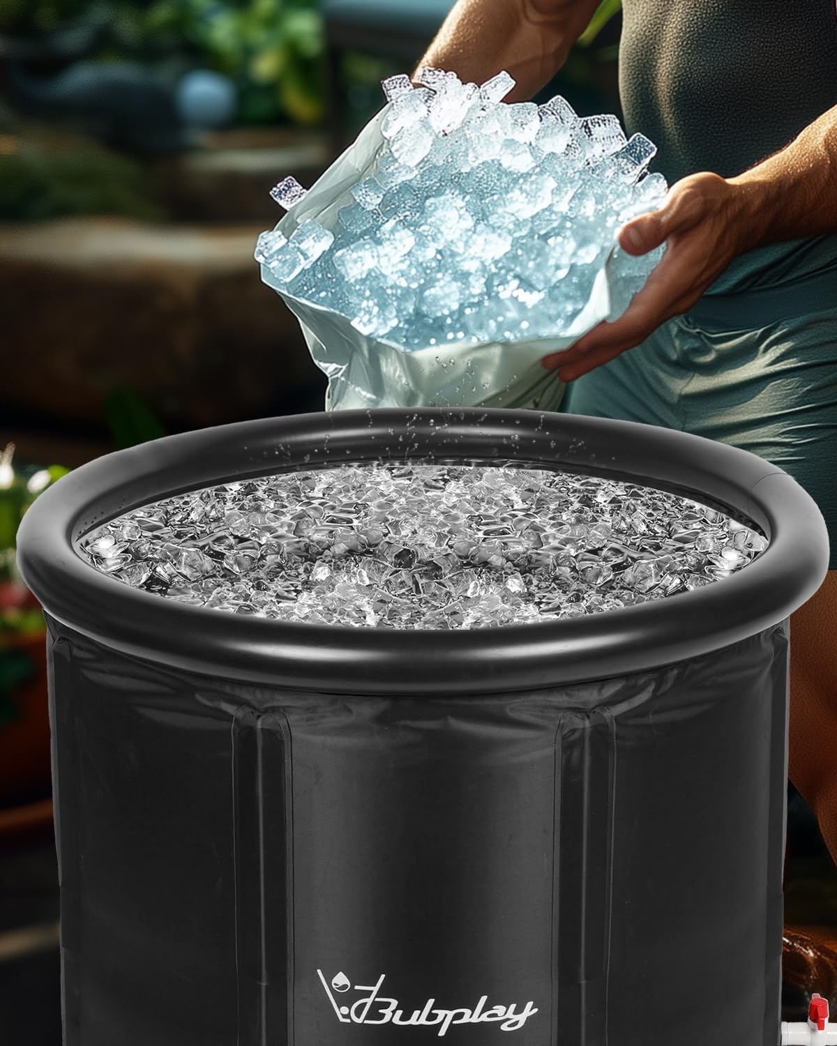 X-Large Round Ice Plunge Bath Tub for Athletes and Post-Workout Recovery - imprüv  